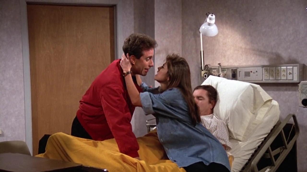 Gina: Kiss me right in front of him. Jerry: I can
