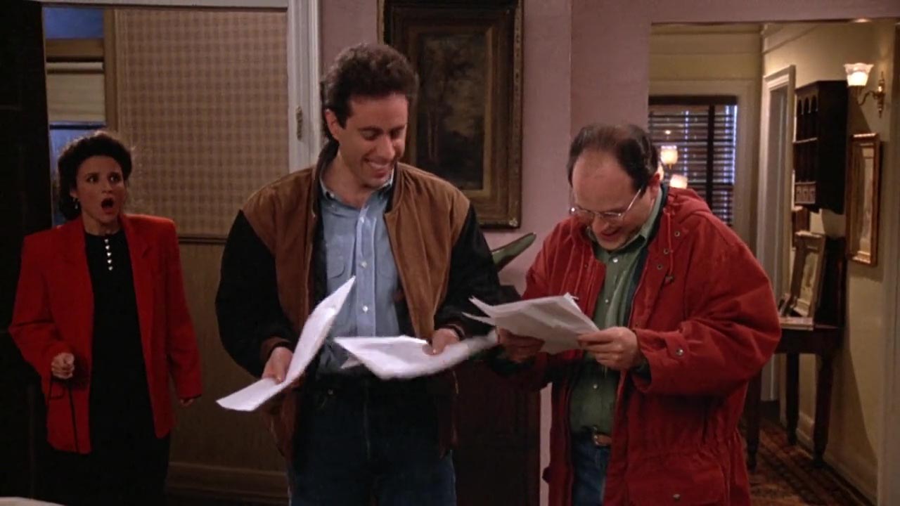 Elaine is writing a sitcom!