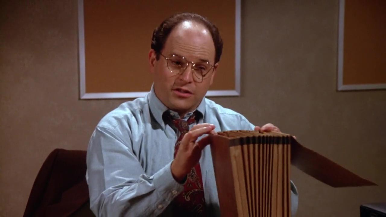 Mr. Pensky. I was just working on your file. I was transferring the contents of the file into this flexible accordion-style folder.