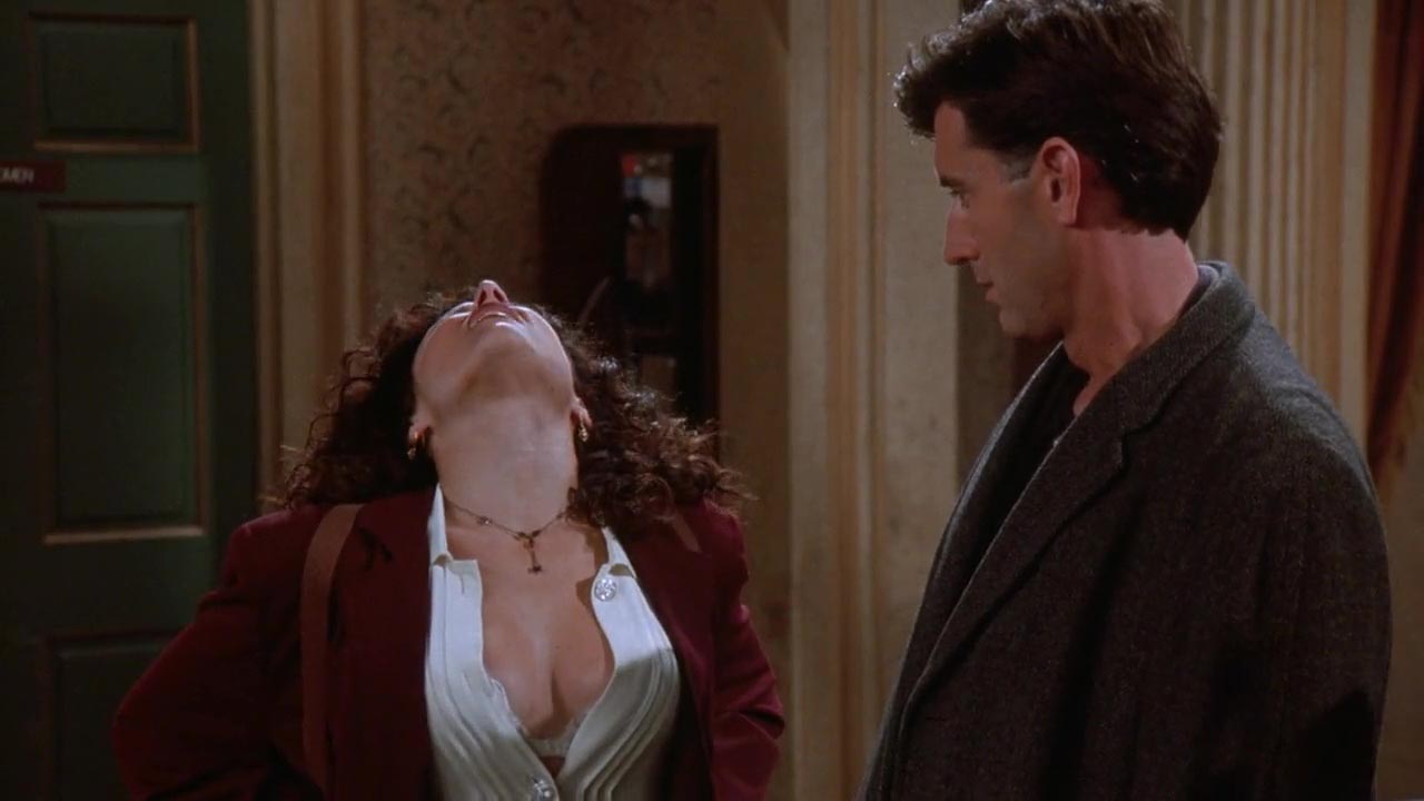 Elaine: Ah, I sat too close to the screen. 
