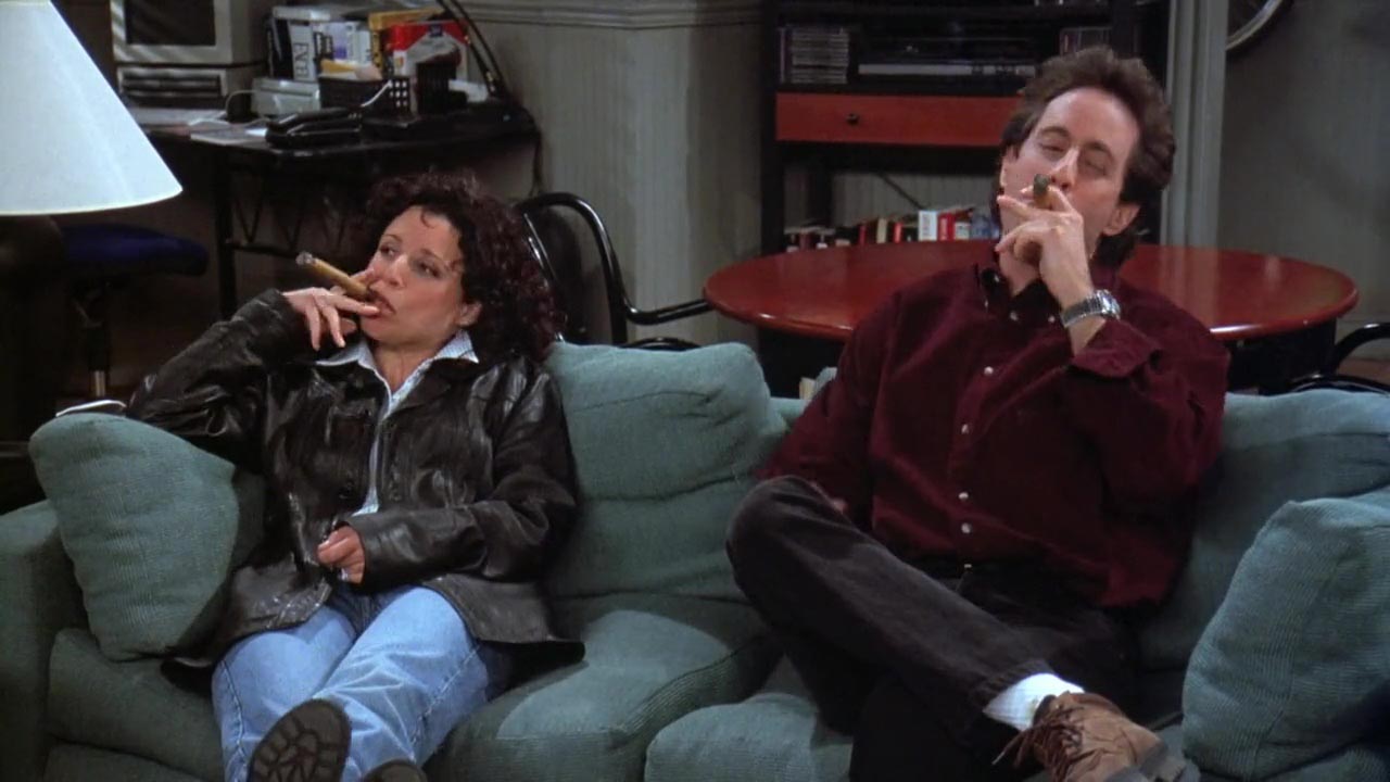 Elaine: It smells like a rubber fire.