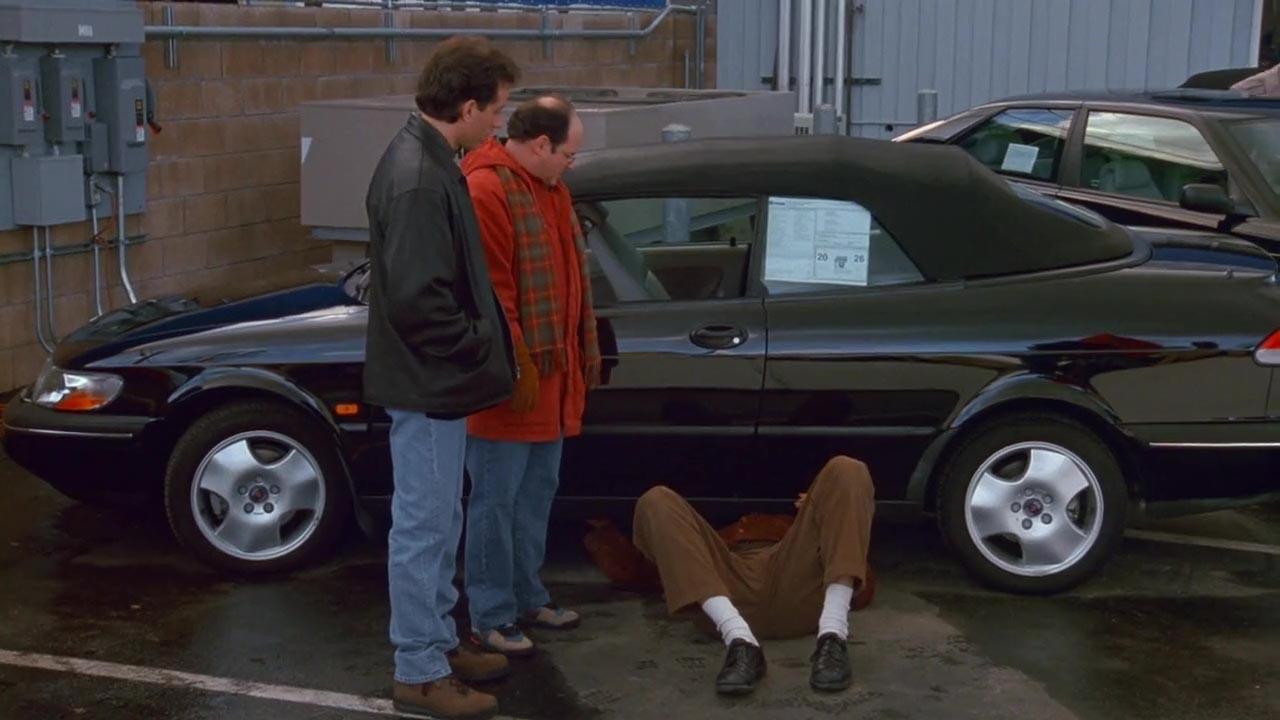 Kramer: (under car) Jerry, I don