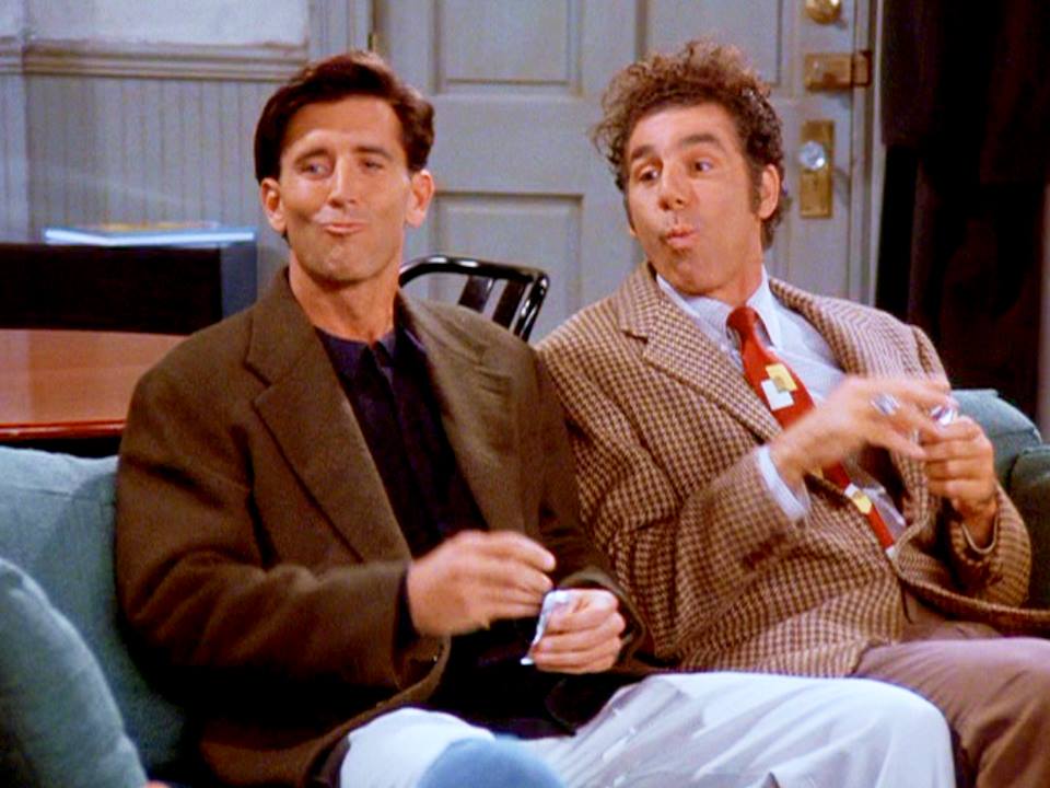 This is what the holidays are all about, three buddies sitting around chewing gum.